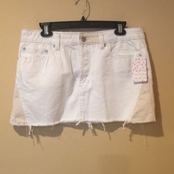 We The Free (Free People) Patched Denim Mini Skirt - Picture 4 of 7